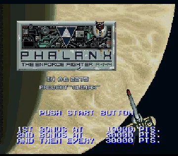 Phalanx (USA) screen shot title